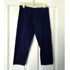 21 Navy Blue Stretchy Cropped Leggings
